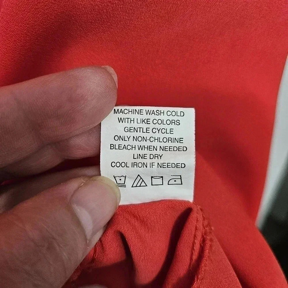 Eyeshadow - Lace Cap Sleeve Blouse - Orange - Plus Size 1X - Picture 6 of 6